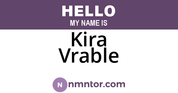 Kira Vrable