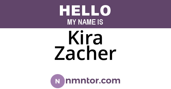 Kira Zacher