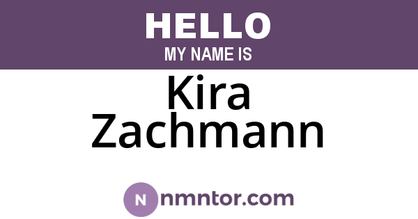 Kira Zachmann