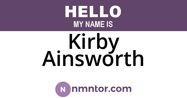 Kirby Ainsworth