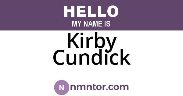 Kirby Cundick