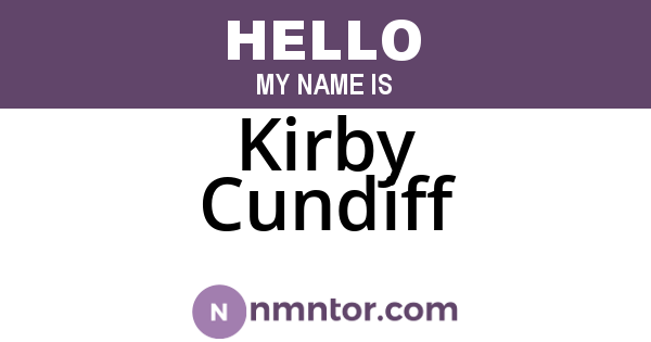 Kirby Cundiff