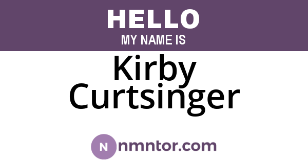 Kirby Curtsinger