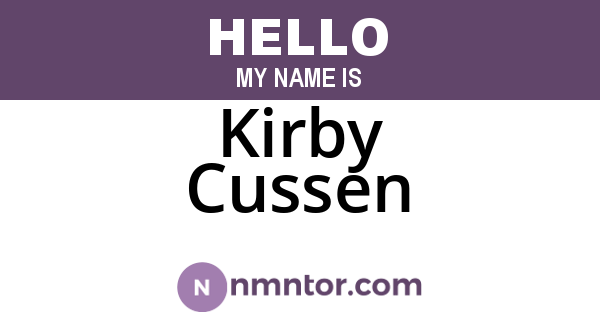 Kirby Cussen