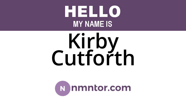 Kirby Cutforth