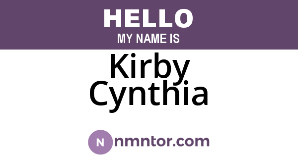 Kirby Cynthia
