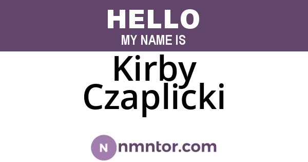 Kirby Czaplicki