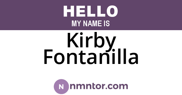 Kirby Fontanilla