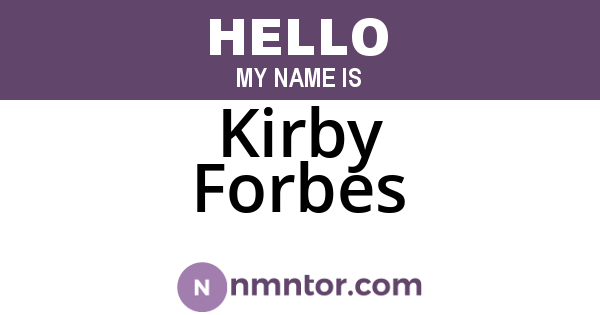 Kirby Forbes