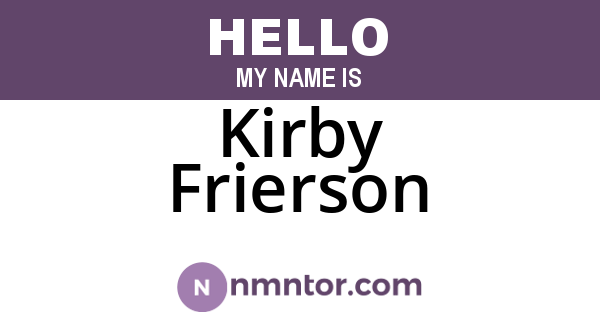 Kirby Frierson