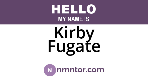 Kirby Fugate
