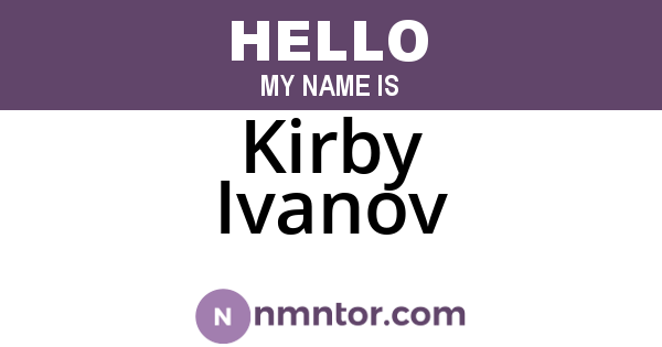 Kirby Ivanov