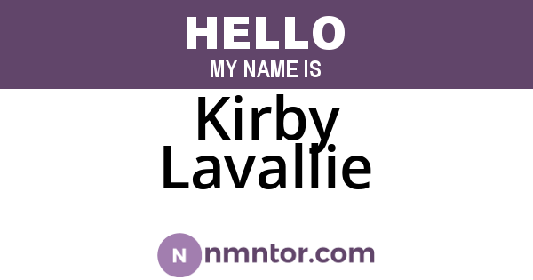 Kirby Lavallie