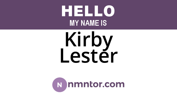 Kirby Lester