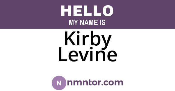 Kirby Levine