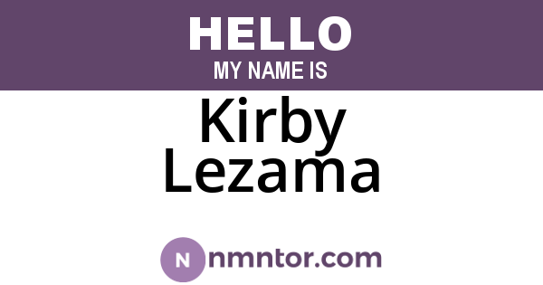 Kirby Lezama