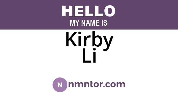 Kirby Li