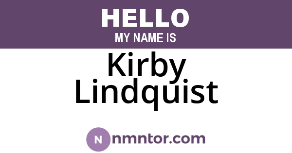 Kirby Lindquist