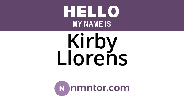 Kirby Llorens