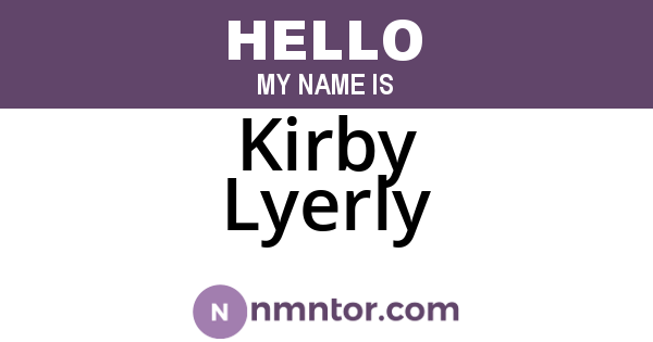 Kirby Lyerly