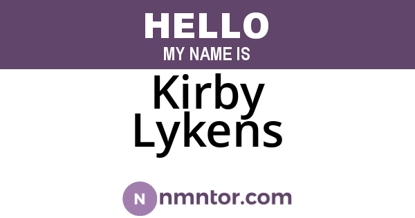 Kirby Lykens