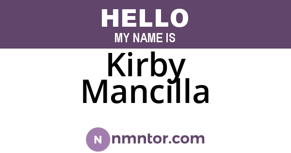 Kirby Mancilla