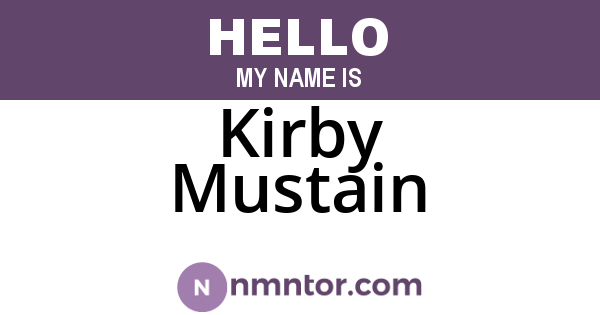 Kirby Mustain