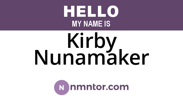 Kirby Nunamaker