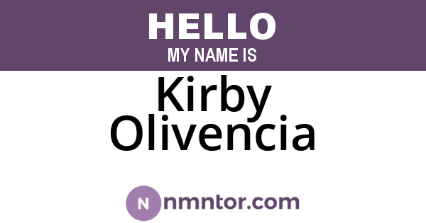 Kirby Olivencia