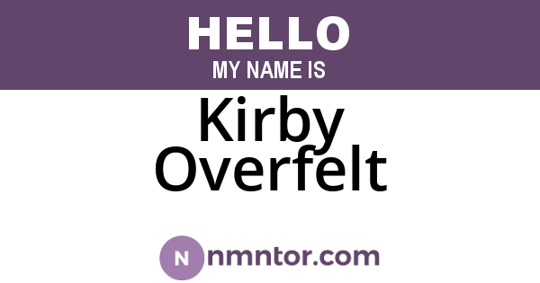 Kirby Overfelt
