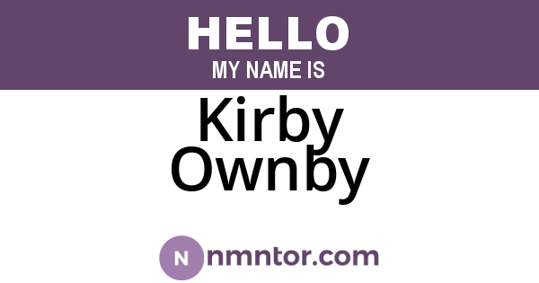 Kirby Ownby