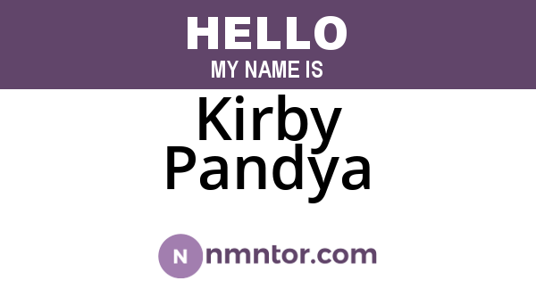 Kirby Pandya