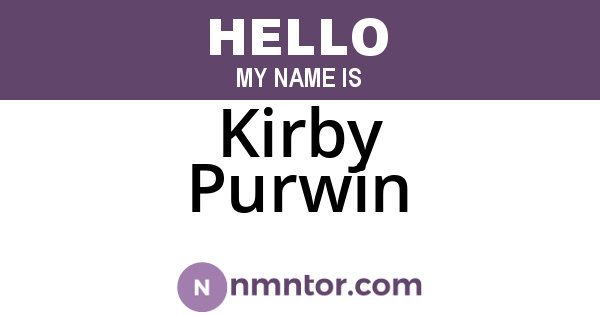 Kirby Purwin