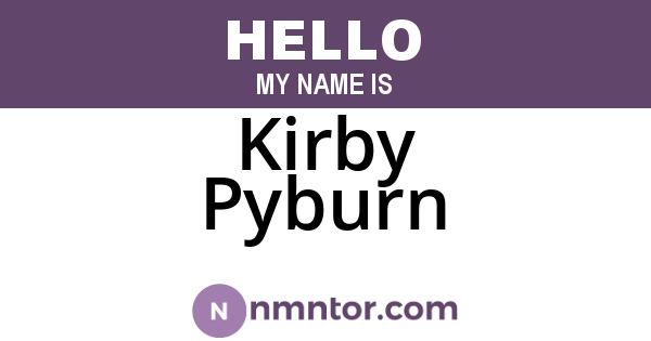 Kirby Pyburn