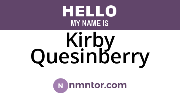 Kirby Quesinberry