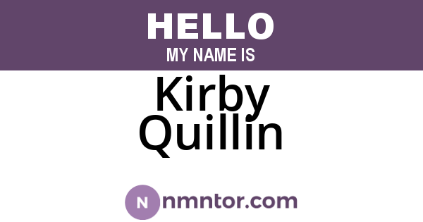 Kirby Quillin
