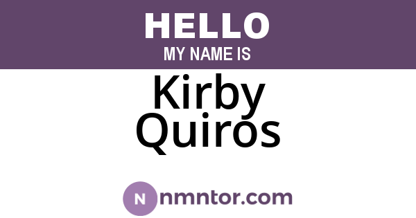 Kirby Quiros