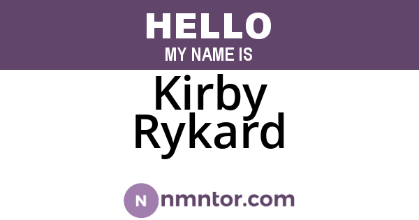 Kirby Rykard