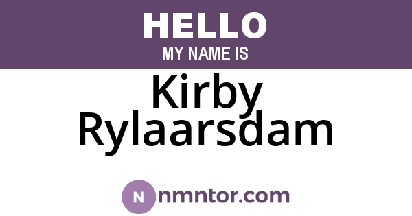 Kirby Rylaarsdam