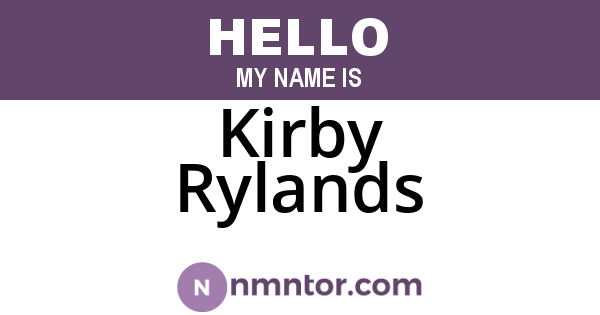 Kirby Rylands