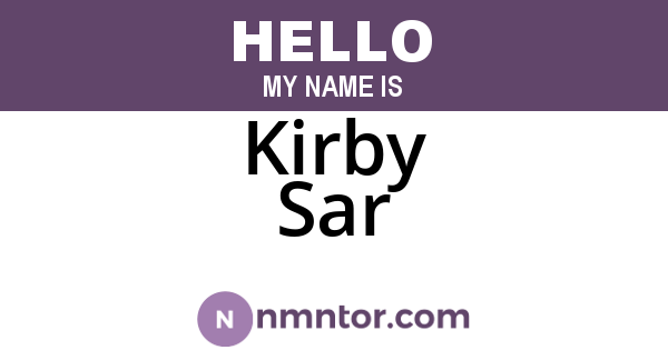 Kirby Sar