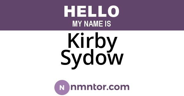 Kirby Sydow