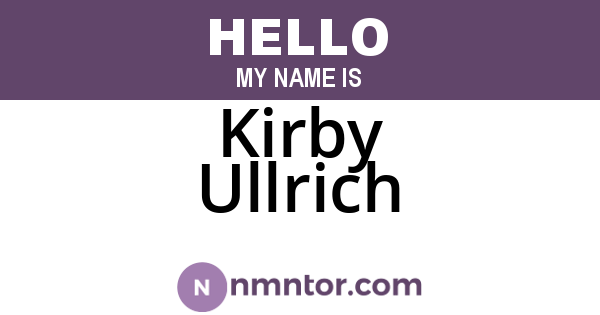 Kirby Ullrich