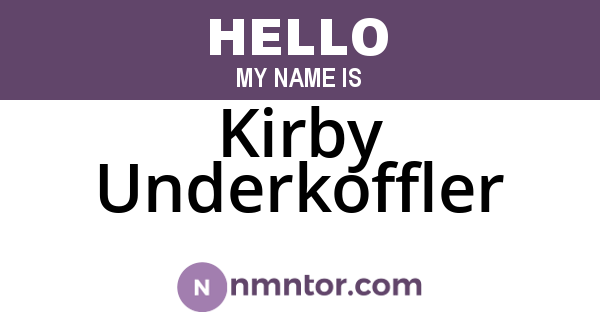 Kirby Underkoffler