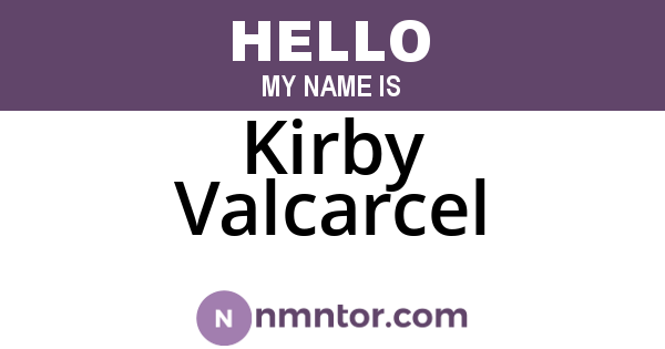 Kirby Valcarcel
