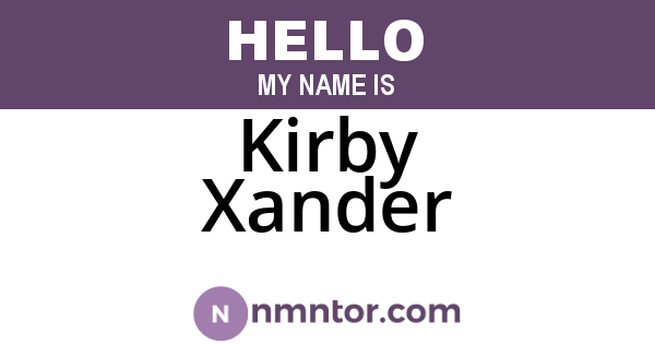 Kirby Xander