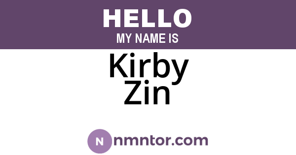 Kirby Zin