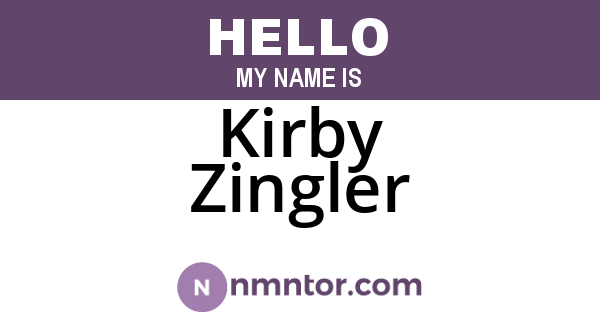 Kirby Zingler