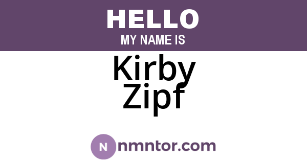 Kirby Zipf