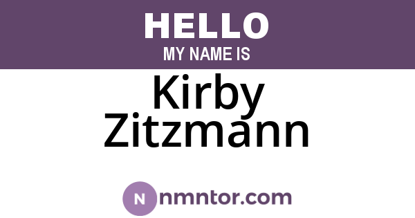 Kirby Zitzmann